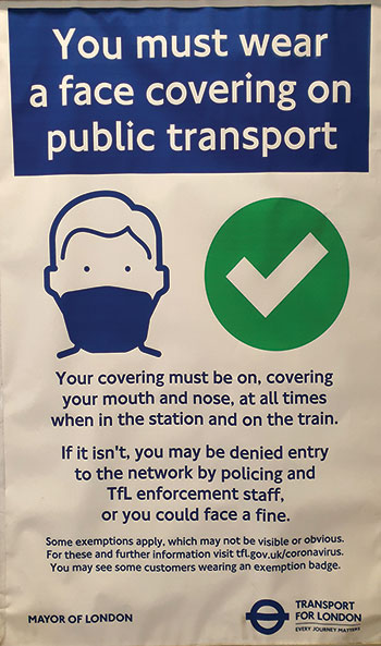 TFL Mandatory facemasks poster